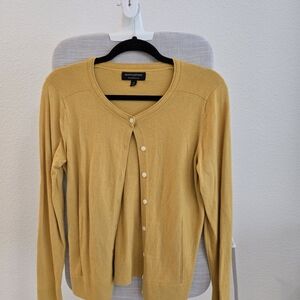 Banana Republic Women's Yellow Cardigan Sweater